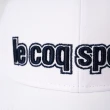 【LE COQ SPORTIF 公雞】高爾夫系列 男款白色線上獨家經典刺繡高爾夫帽 QGS0J120