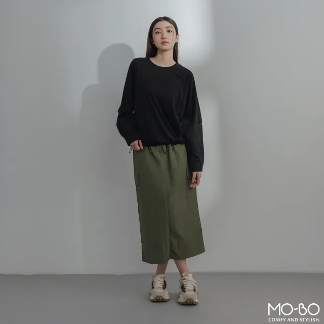 【MO-BO】多層次拼接圓領上衣