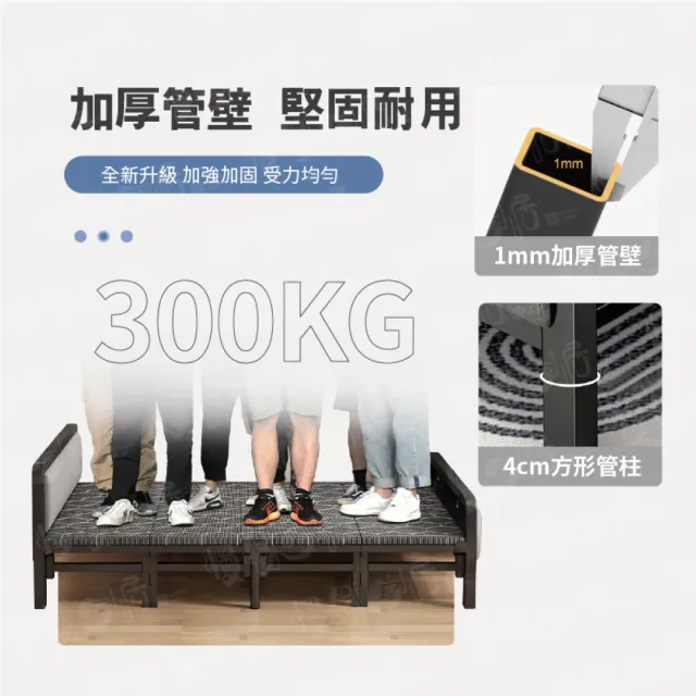 【慢慢家居】3秒收-升級十腿超穩固秒收折疊床(單人加大4尺 雙人4尺)