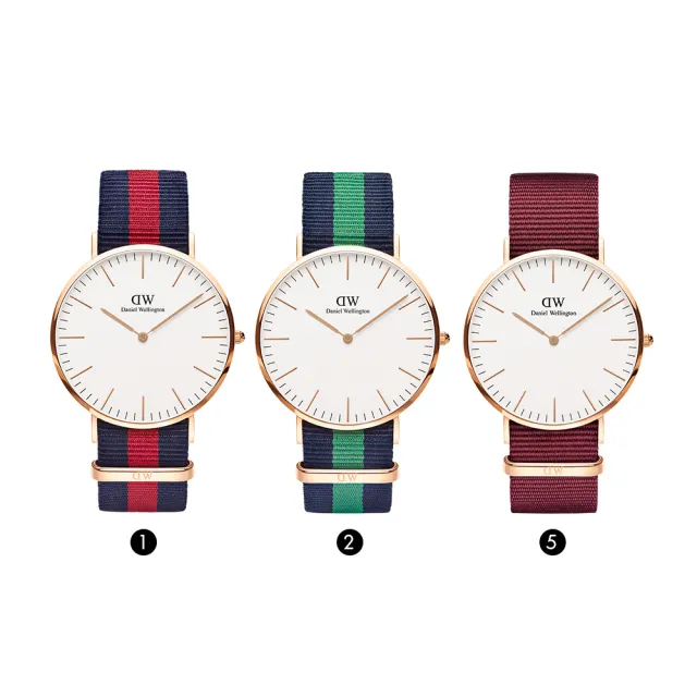 【Daniel Wellington】DW 手錶 精選Classic系列 40mm織紋錶(多款任選 DW00100005 DW00100268 DW00100372)