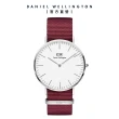 【Daniel Wellington】DW 手錶 品牌精選Classic系列 40mm織紋錶(多款任選 DW00100005)