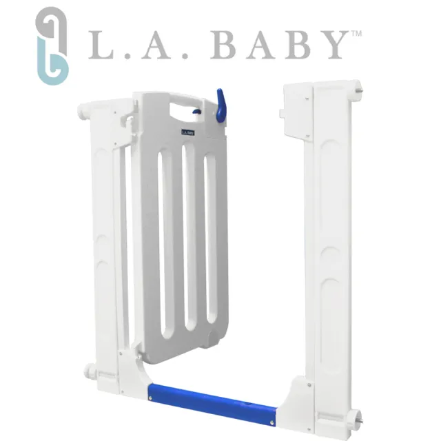【L.A. Baby】幼兒安全門欄/圍欄/柵欄(純白色/附贈三片延伸件)