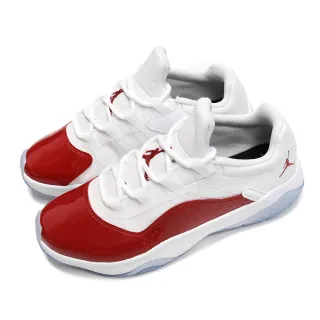 【NIKE 耐吉】休閒鞋 Air Jordan 11 CMFT Low GS 大童 女鞋 白 紅 喬丹 冰底(CZ0907-116)