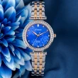 【CITIZEN 星辰】藍魅花樣時尚不鏽鋼石英腕錶/銀x藍面(ER0218-53L)