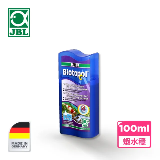 【JBL 臻寶】Biotopol C 水晶蝦專用 水質穩定劑 1:4 100ml(蘆薈 保護)