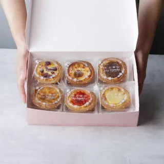 【艾立蛋糕】法式冰淇淋蛋塔禮盒-綜合口味(6入/盒)