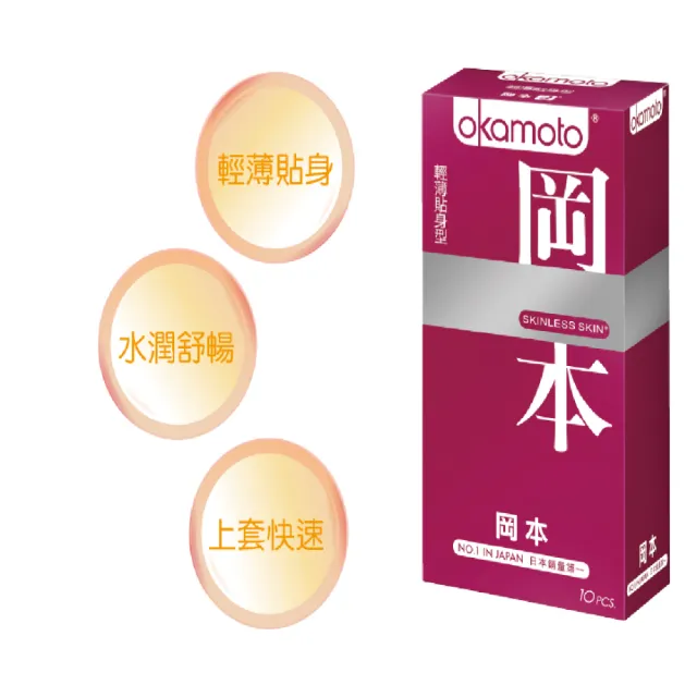 【Okamoto岡本】Skinless輕薄貼身型10入/盒