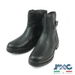 【IMAC】義大利經典輕量真皮高跟短靴 黑色(455430-BL)