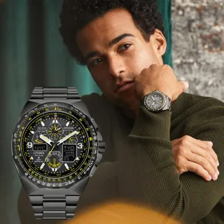 【CITIZEN 星辰】Promaster 藍天使 黑鷹限量航空光動能電波手錶 男錶 畢業 禮物(JY8127-59E)