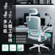 【Ashley House】依恩多功能調節活動頭枕+3D乳膠坐墊+強韌網布高背電腦椅(辦公椅 人體工學椅)