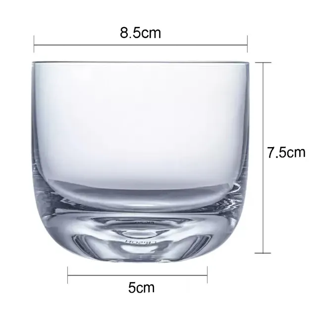 【CRISON】DWARF SERISE德沃夫系列 圓底古典杯2入組 265ml(威士忌杯/雞尾酒杯/調酒杯 /水晶玻璃杯)