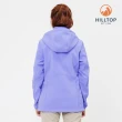 【Hilltop 山頂鳥】SOFT SHELL軟殼衣防風透氣保暖彈性可拆帽外套 女款 紫