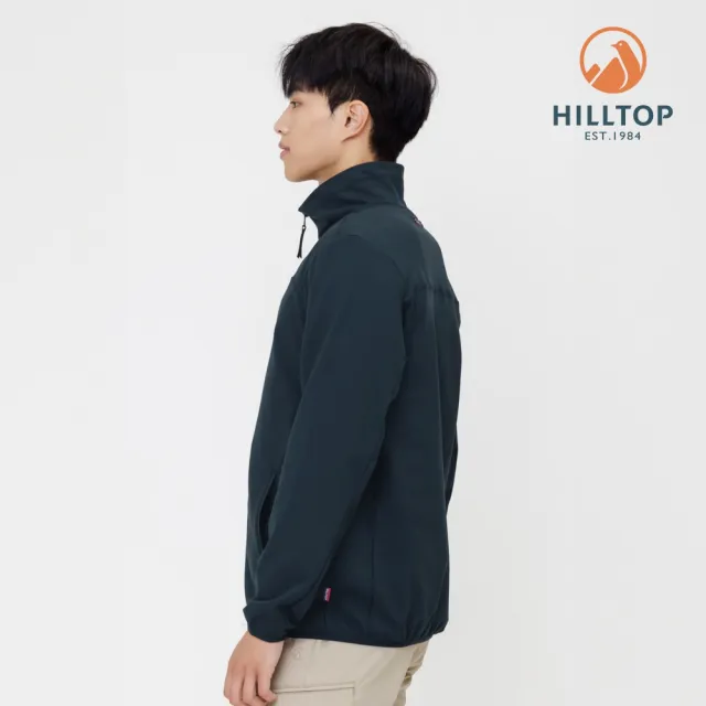 【Hilltop 山頂鳥】POLYGIENE抗菌吸濕快乾保暖彈性立領刷毛外套 男款 藍｜PH22XM24ECE0