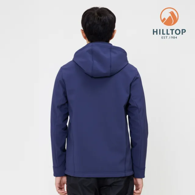 【Hilltop 山頂鳥】SOFT SHELL防風透氣保暖彈性外套 軟殼衣 男款 藍｜PH22XM19ECE0