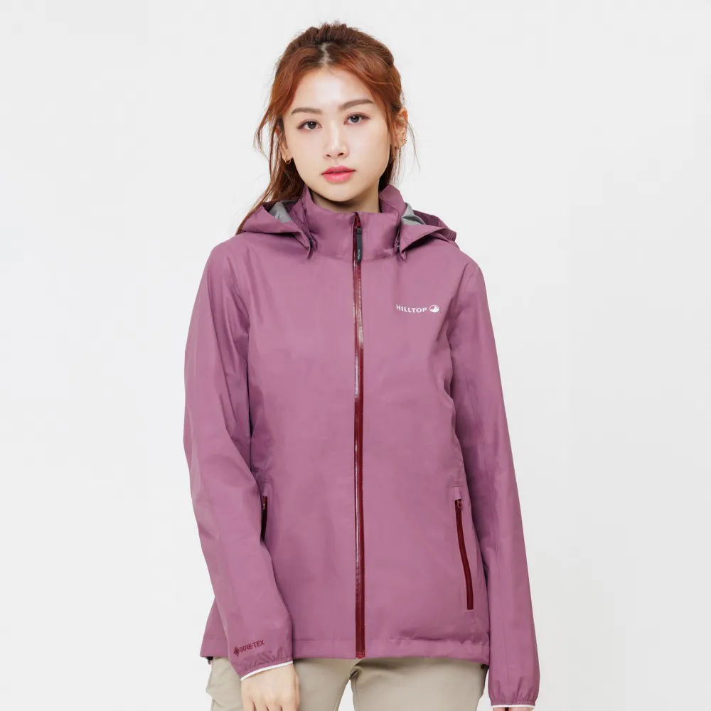 【Hilltop 山頂鳥】GORE-TEX PACLITE 防水透氣抗UV 超輕量可拆帽外套 女款 鬱金香紅｜PH22XFZ9ECH0