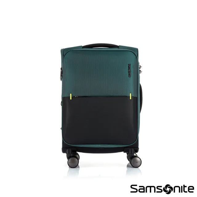【Samsonite 新秀麗】20吋 STRARIUM 摩登簡約前開式可擴充布面軟殼防潑水行李箱/布箱(多色可選)