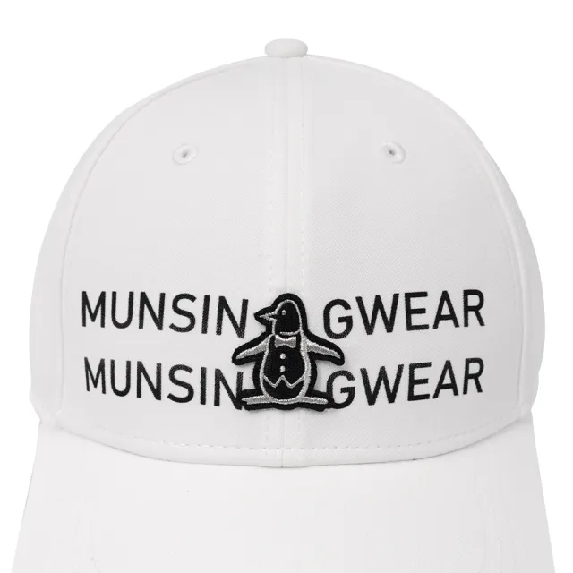 【Munsingwear】企鵝牌 女款白色個性印花企鵝繡章球帽 MLSL0101