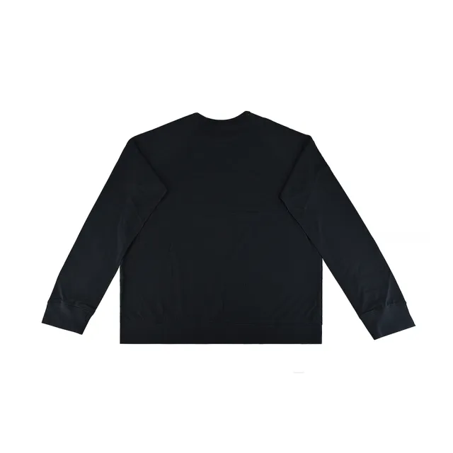 【Paul Smith】PAUL SMITH 白字LOGO後領彩色條紋設計純棉長袖T恤(男款/黑)