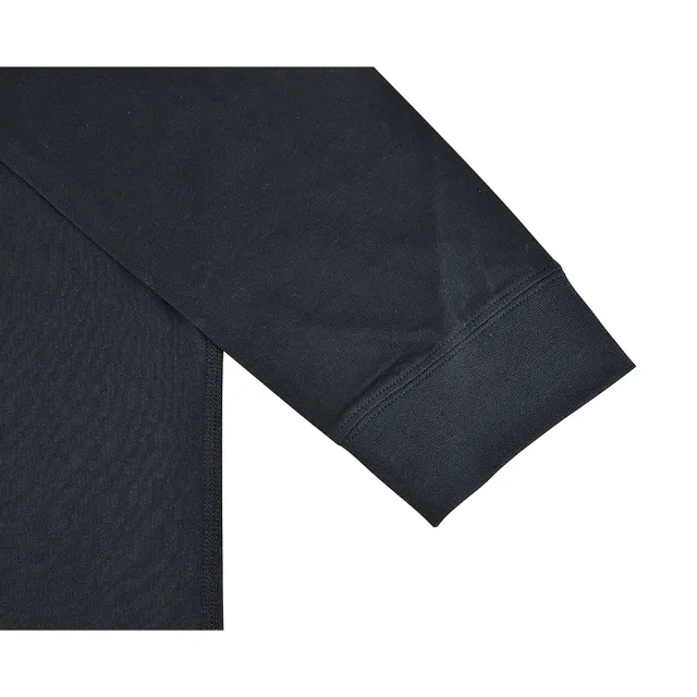 【Paul Smith】PAUL SMITH 白字LOGO後領彩色條紋設計純棉長袖T恤(男款/黑)