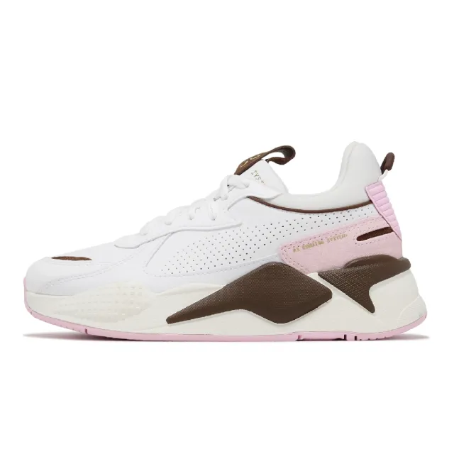 【PUMA】休閒鞋 RS-X Preppy Wns 女鞋 白 粉 棕 拼接 增高 復古 老爹鞋(391092-02)