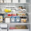 【YAMAZAKI】tower冰箱伸縮分層置物架-白(冰箱整理/廚房收納/冰箱收納)