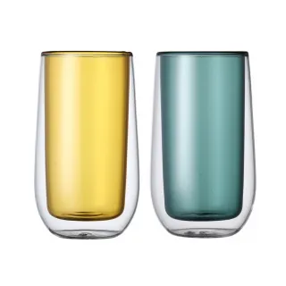【CW LIFEGROUP 可營生活選物】買一送一雙層彩色玻璃杯 250ml(玻璃杯/雙層杯/馬克杯/水杯/聖誕禮物)