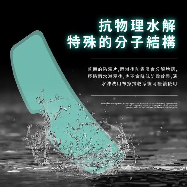 【機車用品】安全帽防水防霧鏡片膜-2入(保護膜 安全帽貼膜 防雨膜 安全帽鏡片 防霧貼 鏡片防霧 外送員)