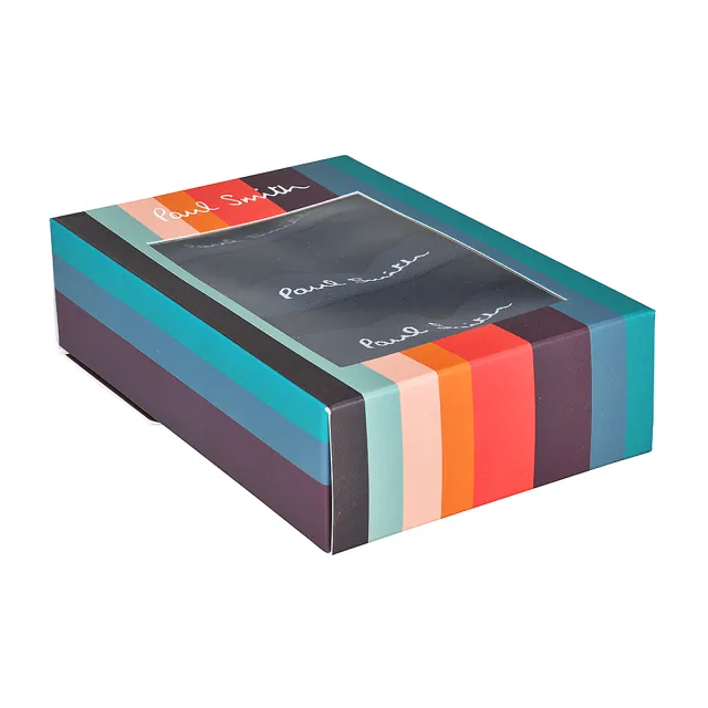 【Paul Smith】PAUL SMITH白字LOGO棉質低腰平角內褲三件裝(男款/深藍)