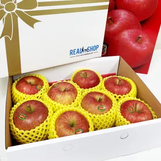 【RealShop 真食材本舖】美國富士蜜蘋果3A等級 2kg±10%x1盒(7-9顆 真食材本舖)