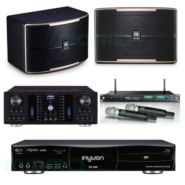 【音圓】N2-350+ AK-8800PRO+ACT-869+JBL Pasion 10(4TB伴唱機+擴大機+無線麥克風+專業級卡拉ok喇叭)