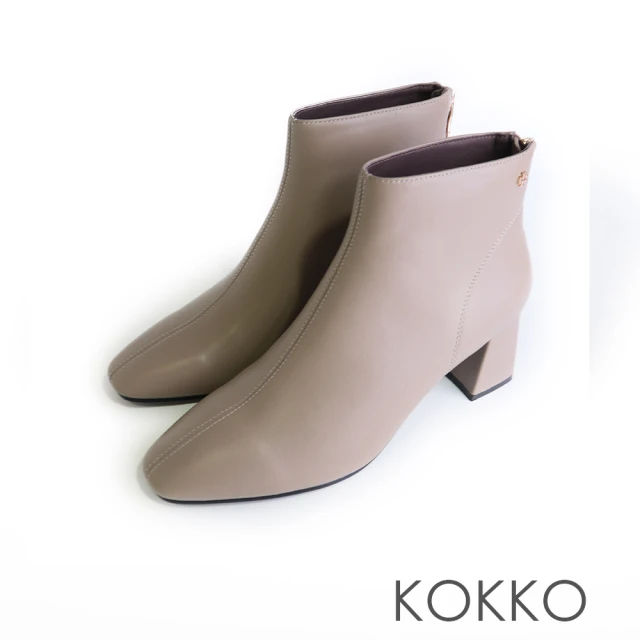KOKKO 集團 精緻百搭柔軟牛皮短靴(駝灰色) 推薦