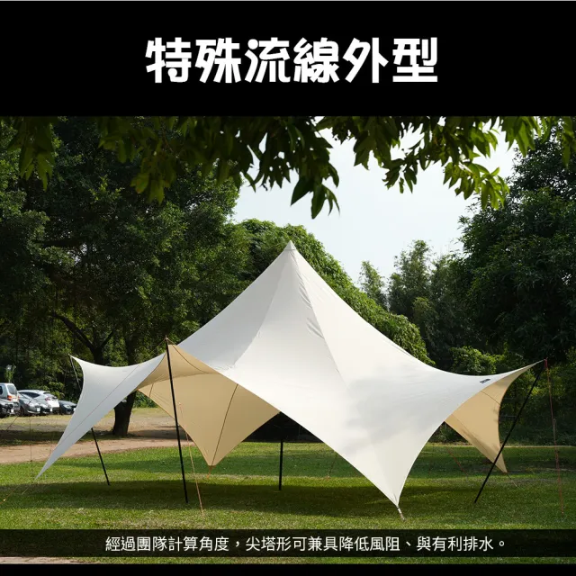 【NUIT 努特】光芒 科技棉天幕 單帳布 825x770xH400cm 派對大型天幕炊事天幕帳篷帳棚帳蓬(NTGC18)