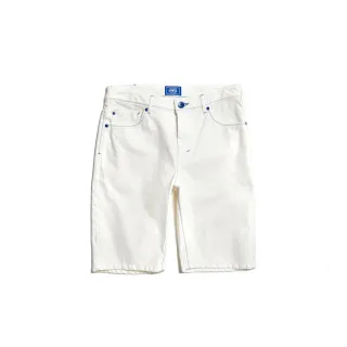 【EDWIN】男裝 EDGE JERSEYS 迦績合身牛仔短褲(白色)