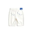 【EDWIN】男裝 加大碼 EDGE JERSEYS 迦績合身牛仔短褲(白色)