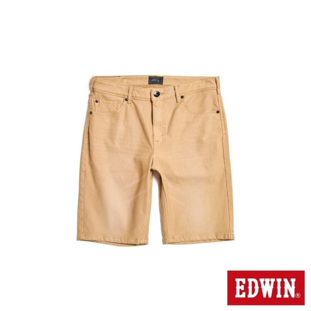 EDWIN 男裝 紅標 基本五袋牛仔短褲(漂淺藍)好評推薦