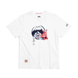 【EDWIN】江戶勝 男裝 鯉魚LOGO短袖T恤(米白色)