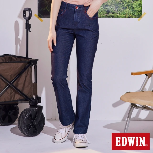 EDWIN 女裝 JERSEYS 迦績 超彈靴型牛仔褲(原藍色)