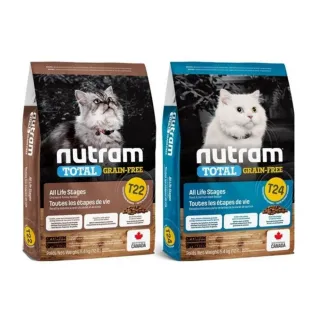 【Nutram 紐頓】無穀全能系列T22/T24挑嘴全齡貓 5.4kg/12lb(貓飼料、貓乾糧、無穀貓糧)