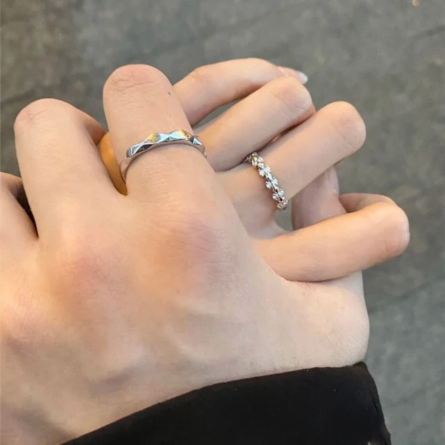 MoonDy 結婚戒指 情侶戒指 訂婚戒指 對戒 求婚戒指 純銀戒指 鑽石戒指 可調式戒指 男戒指 女戒指