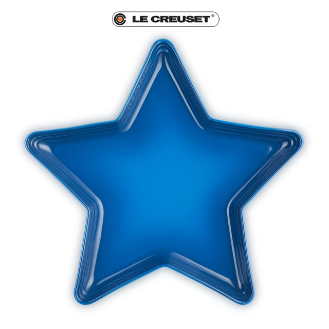 Le Creuset 盒損福利品_瓷器星型盤36cm(馬賽藍