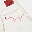 【EDWIN】男裝 EDGE 503 紅色袋花牛仔短褲(白色)