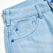 【EDWIN】女裝 EDGE 合身牛仔短褲(漂淺藍)