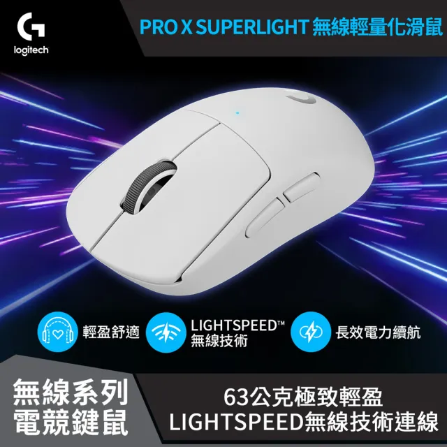 Logitech G】G PRO X SUPERLIGHT 無線輕量化滑鼠(交換禮物/聖誕禮物