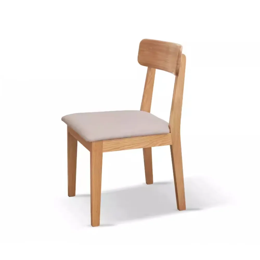 【hoi! 好好生活】源氏木語鹿特丹橡木原木色弧形布面餐椅 Y28S33 煙栗棕