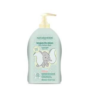【Naturaverde BIO】自然之綠-小飛象洋甘菊舒敏雙效洗髮沐浴露(400ml/新生兒適用)