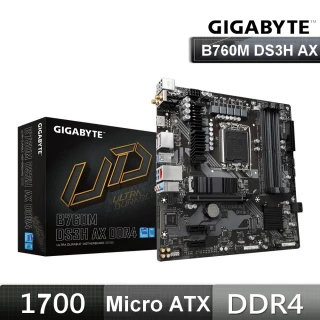 【GIGABYTE 技嘉】B760M DS3H AX DDR4 主機板