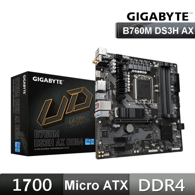 GIGABYTE 技嘉 B760M DS3H AX DDR4 主機板