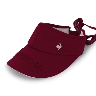 【LE COQ SPORTIF 公雞】高爾夫系列 女款紅色緞帶設計百搭遮陽帽 QLS0K182
