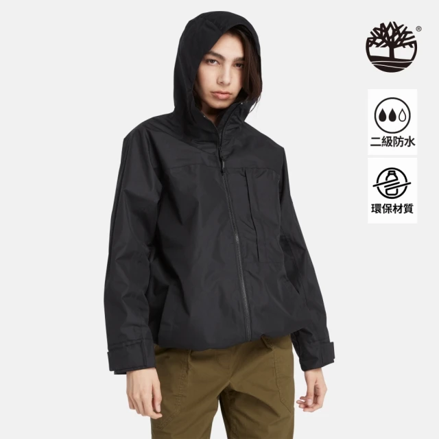 【Timberland】女款黑色Benton防水工殼外套(A6HFN001)