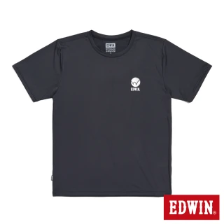【EDWIN】男裝 涼感系列 小LOGO圓領短袖T恤(黑色)